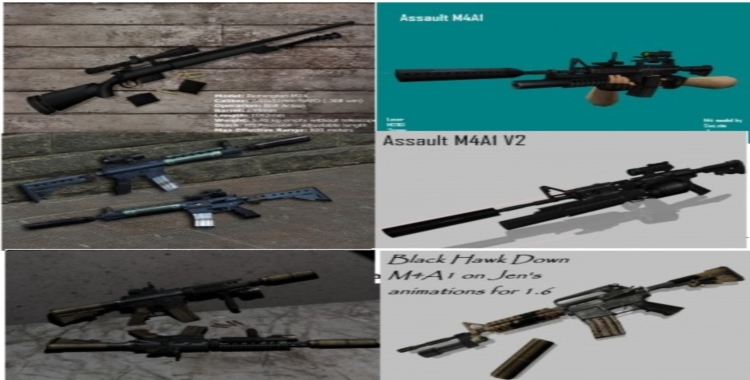 Модели оружия CS 1.6