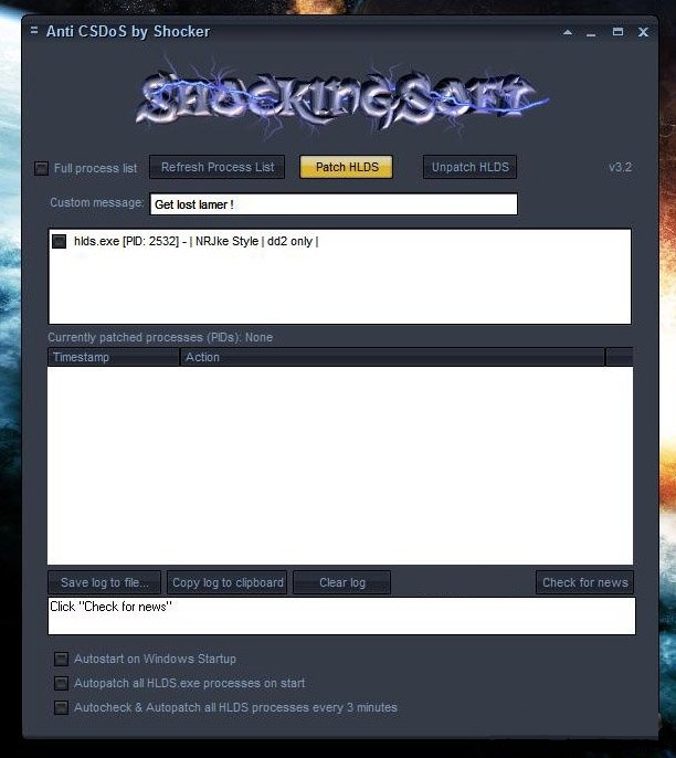 Anti CSDos by shocker v3.2 [защита сервера от хакеров]